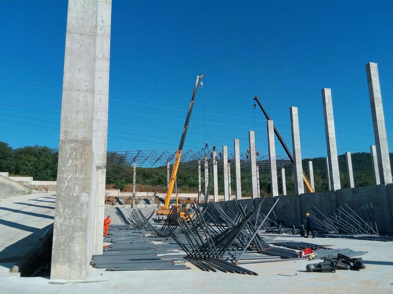 云南搅拌站网架